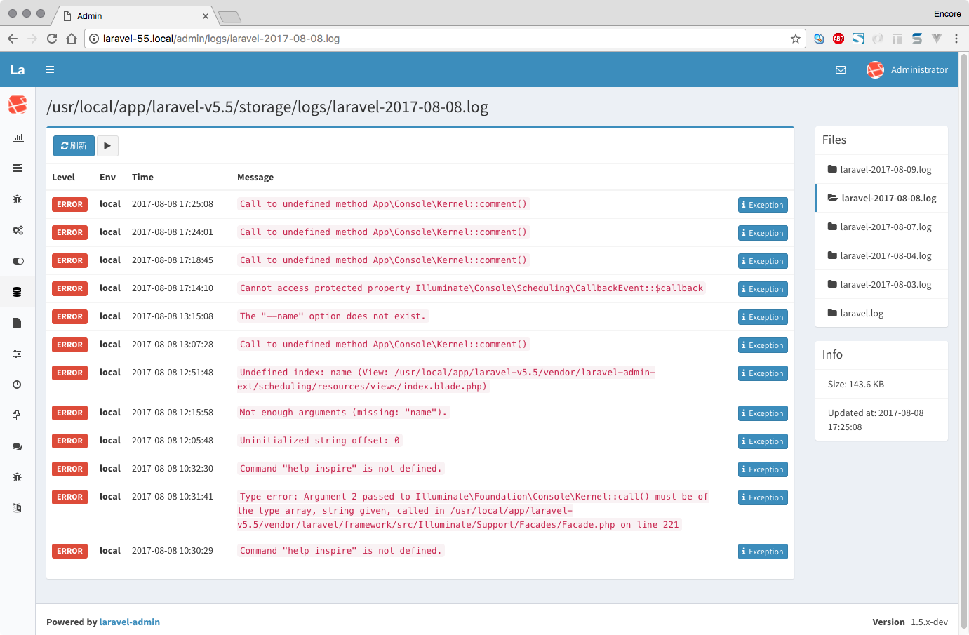 Armazenar eventos de registro em SQL ou MongoDB